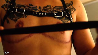 PART 3 POV Lesbian Domination - Bondage and Strapon Anal Rough Fucking with FtM NB dominant