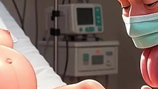 Doctor Licking Pregnant Feet in Operating Room - Fetish Session