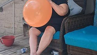 Big Beauty Nurse Vicki Has a Request to Blow up a Huge Balloon
