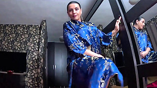 Slutty Geisha Fantasy Deep Throat, Satin Tease and Cum Play