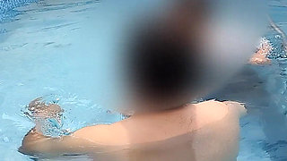 A Hot Couple's Risky Fun in the Swimming Pool.