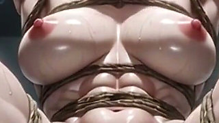 Ripped Female Muscle Bound in Gym - Huge Clit & Wet Swollen Pussy