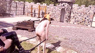 Pony girl training - Whipping hard LEZDOM