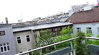German neighbor gives a blowjob to the new neighbor