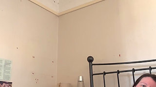 Glass Butt Plug Close up of Tight Cameltoe Pussy Covered in Oil Double Penetration Hard Cum Shot