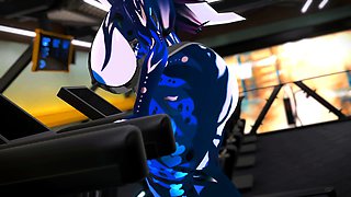 Lewd Furry MILF Expands Ass and Tits at the Gym - Fansly