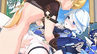 Genshin Impact - Furina X Aether Passionate Sex - 3D Hentai Animation