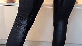 Housewife Jeans Pee Compilation 7 Clips