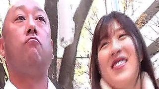 Public Plaza Kiss Addict Begs for More Keeps Kissing on the Move Then Oral and Mouth Finish