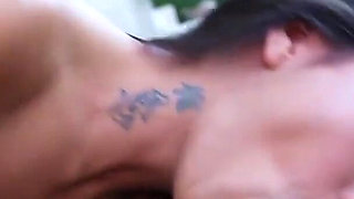 Petite brunette Amia Miley POV blowjob cum swallow