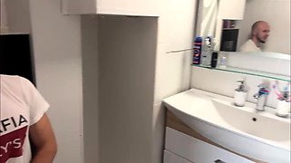 Morning piss in the shower. When the toilet is busy, there