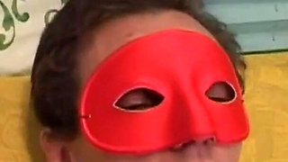 Hot Sexy Masked MILF with Hairy Pussy Fucked and Cummed in Mouth by Monster Cock Amateur