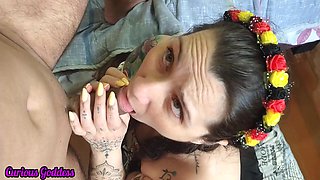 Curious Goddess - German Girl Sucking Dick After Oktoberfest