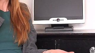 Auntjudys - Horny Redhead MILF Lily Is Working Late at the Office
