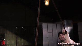 Tied blond flogged and face nailed