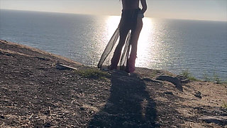Artemisia Love Sexy Outdoor Hiking Session Solo Big Tits Close up in Nature