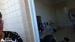 Hot Brazilian Girls Fucking on the Balcony and Doing DP with Their Boyfriends in the Couple Swap!
