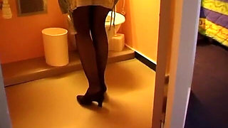 Toilet Pissing Through Lace