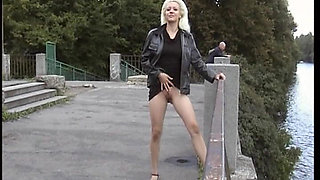 She Is Stunning Blonde From Germany Lady Who Likes to Pee in the Public
