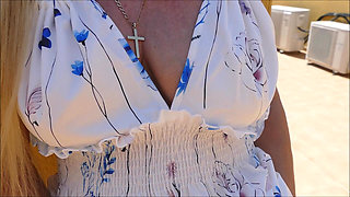 Filthy Flashing Outdoor Fingering & Anal Play with Ass Spreading & Pussy Play
