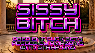 Sissy Bitch Gets Pegged by 5 Sluts with Strap Ons