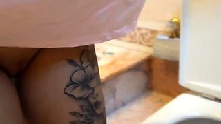 Sexy girl in toilet, pee compilation