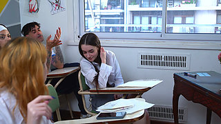 I froze time in class and finally hooked up with the classmate I'd always wanted.