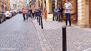 Bella's Public Nude Charm Sparks Outdoor Homemade Heat