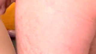 Stepdaughter Masturbates Her Stepdad with Her Feet Until He Cums