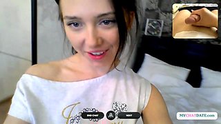 Teen brunette with ultra sexy small tits
