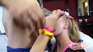Young blonde college girl Erika Divine gets fucked after classes end