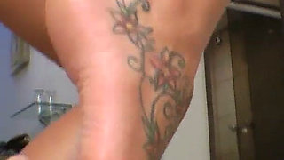 Swallow My Mega Sexy Feet Girl - Deep Feet Lesbian Domination Tattoo with Top Models