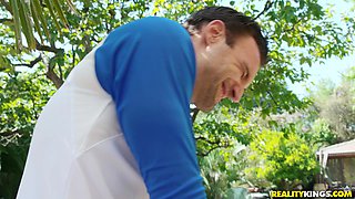 Alex Legend's Outdoor Passion Sparks Brunette Intense Heat