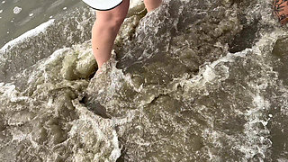 On the Beach My Wife and I Invited a Beachgirl to Fuck She Accepted Because She Was Very Horny! She Has a Pink Pussy