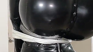 Body inflation dreams in latex (ass and breast expansion)
