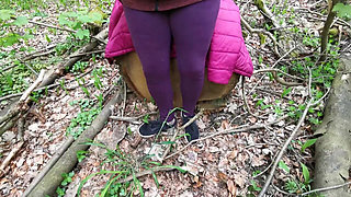 Vagina and Tit Spanking Outdoors