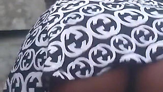 Rubbing Fingering My Wet Hairy Pussy Outdoors in Sexy Dress Squirting Cumming Hard