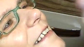 Cumshot on the Glasses MILF