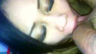 Filipina Amateur Sucks and Swallows Big Cock