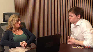 AuntJudysXXX - 42yo Busty Boss MILF Andie Anderson Fucks an Employee at the Office