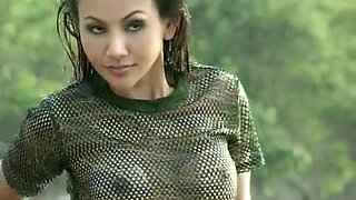 Two adorable girls outdoor sensuality