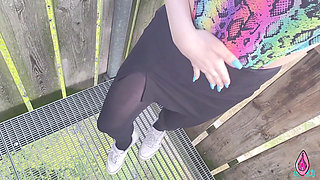 I Meet a Stranger in the Woods to Suck His Cock After He Caught Me Fingering at the Lookout Tower - Litclit69