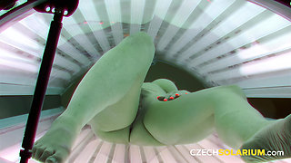Czech Solarium 316: Busty MILF's Solarium Show