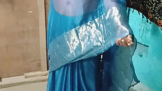 Desi Girl Wearing a New Saree