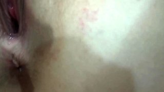 Amateur brunette cougar MILF jerking a giant dick