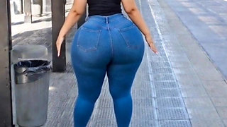 Big ass waiting for the bus