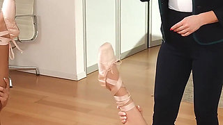 Fake Injury Leads to a Naughty Trio with Lia Lin and Ballet Teacher Karina King