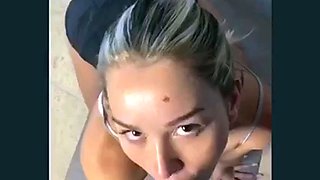 Heidi Grey Blows a Cock After Gym Session