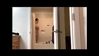 Blonde College Girl Allison Shows Off Her Big Booty in Shower Spy Cam