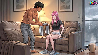 Fucking My Girlfriend's Stepbrother in Her Face - 2D Animation